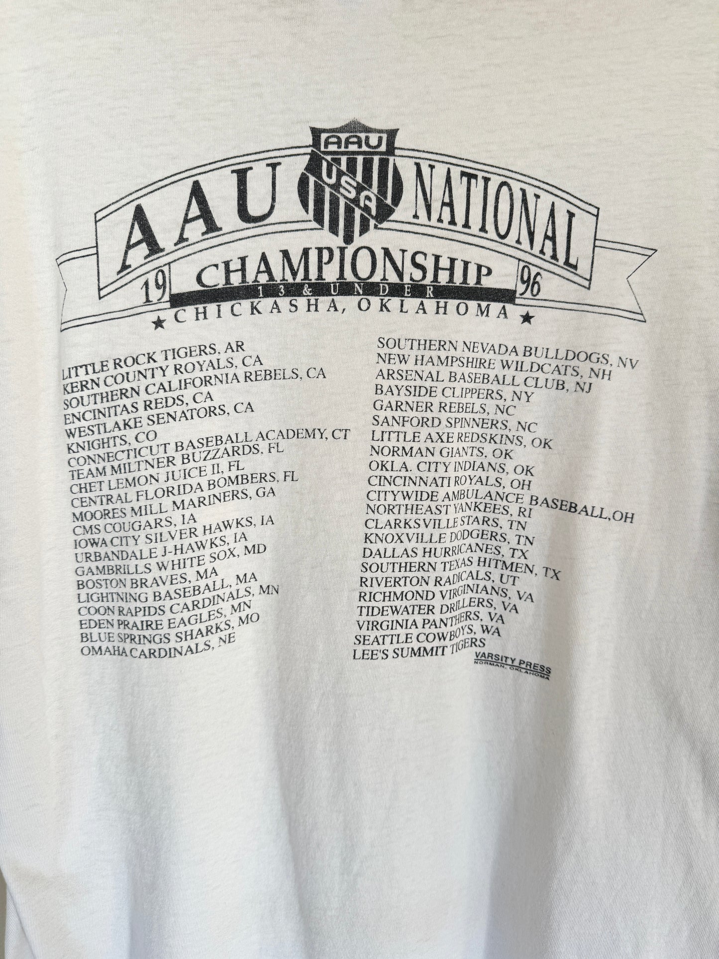 1996 AAU Baseball Tee