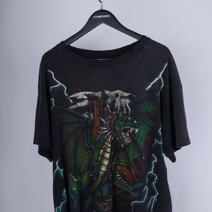 VINTAGE FADED USA THUNDER DRAGON T-SHIRT