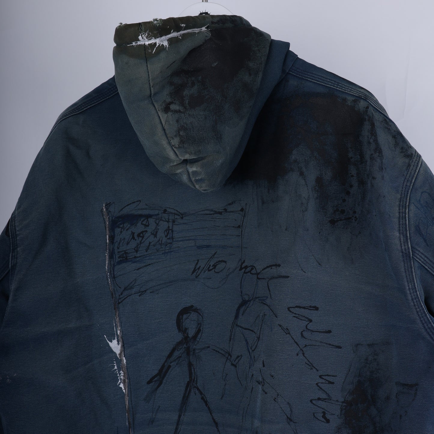 REB001 1 OF 1 HAND DRAWN FADED CARHARTT WORK JACKET