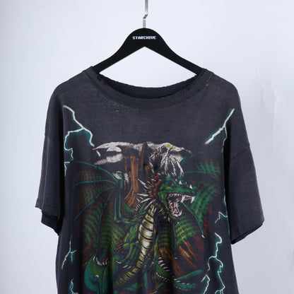 VINTAGE FADED USA THUNDER DRAGON T-SHIRT