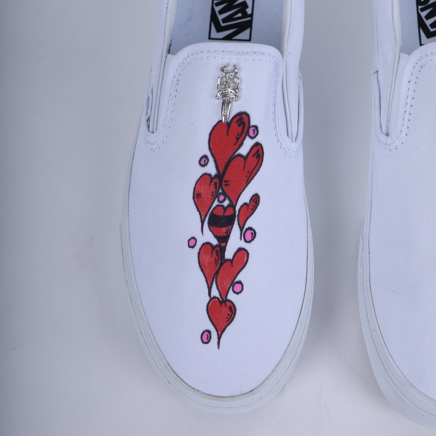 CHROME HEARTS X MATTY BOY HAND PAINTED VANS SLIP ONS