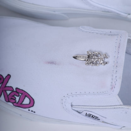 CHROME HEARTS X MATTY BOY HAND PAINTED VANS SLIP ONS