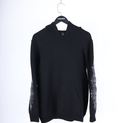 CHROME HEARTS CASHMERE HOODIE WITH FLEUR PATCHES