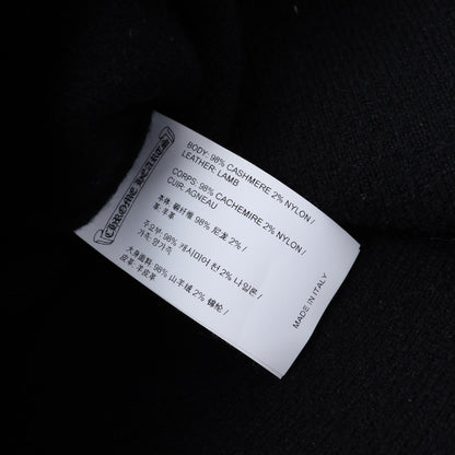 CHROME HEARTS CASHMERE HOODIE WITH FLEUR PATCHES
