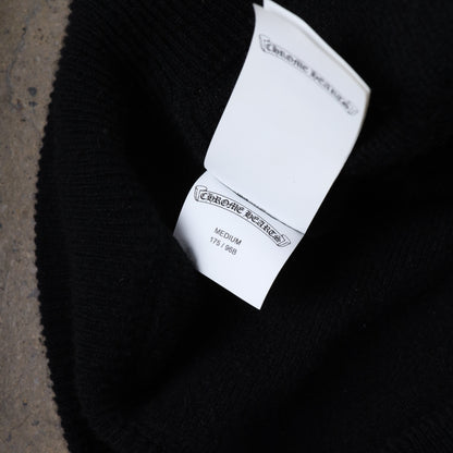 CHROME HEARTS CASHMERE HOODIE WITH FLEUR PATCHES