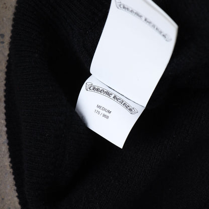 CHROME HEARTS CASHMERE HOODIE WITH FLEUR PATCHES