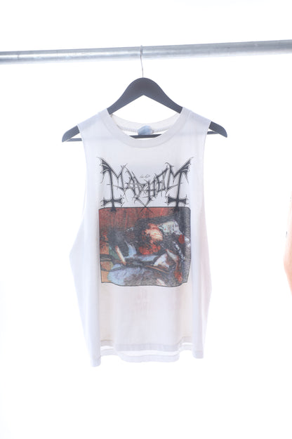 MAYHEM CUT OFF BLACK METAL TANK TOP