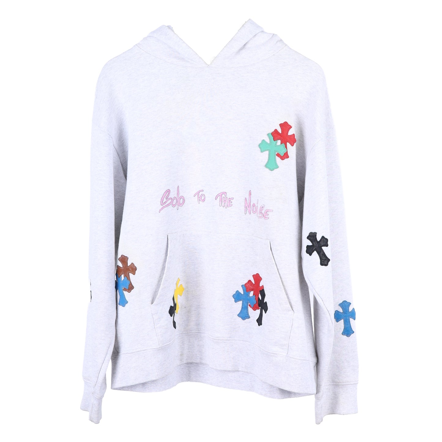 MATTY BOY HAND DRAWN 1 OF 1 MULTICOLOR CROSS PATCH HOODIE