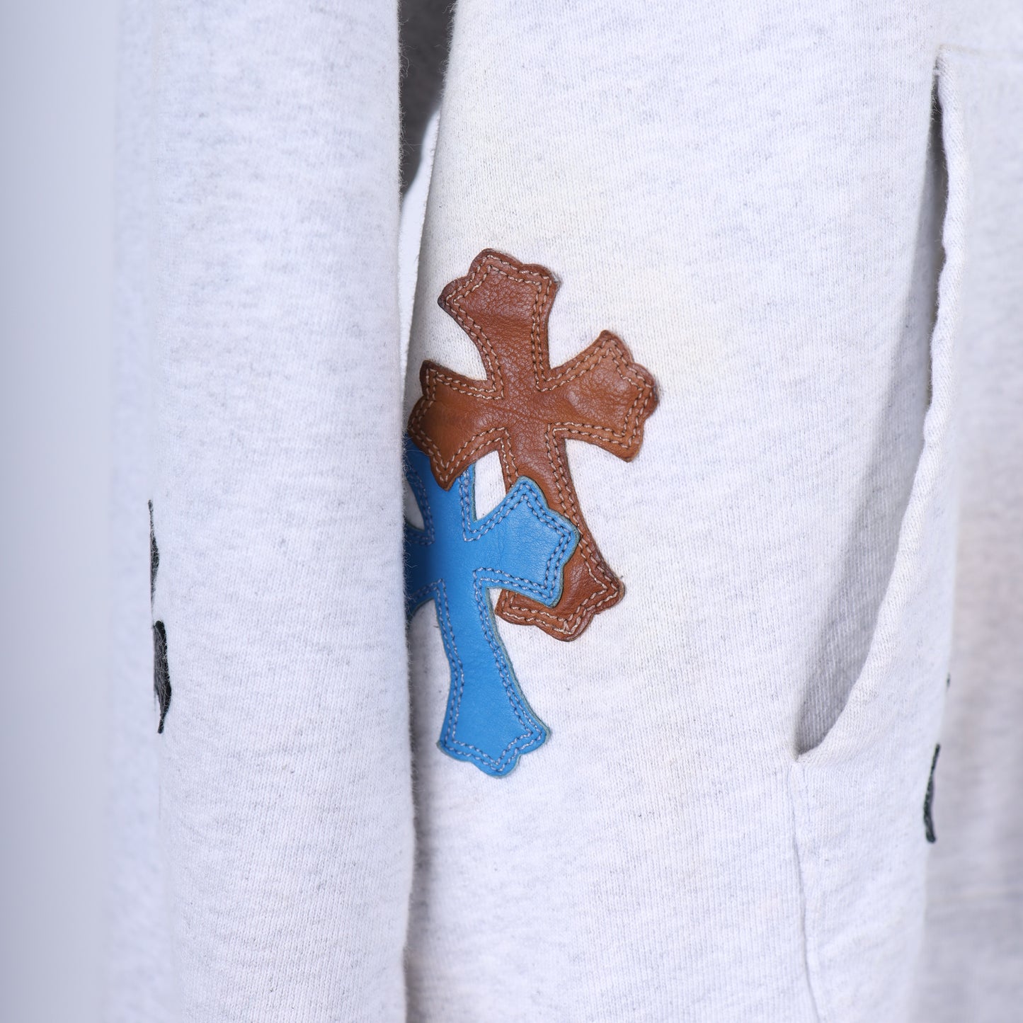MATTY BOY HAND DRAWN 1 OF 1 MULTICOLOR CROSS PATCH HOODIE