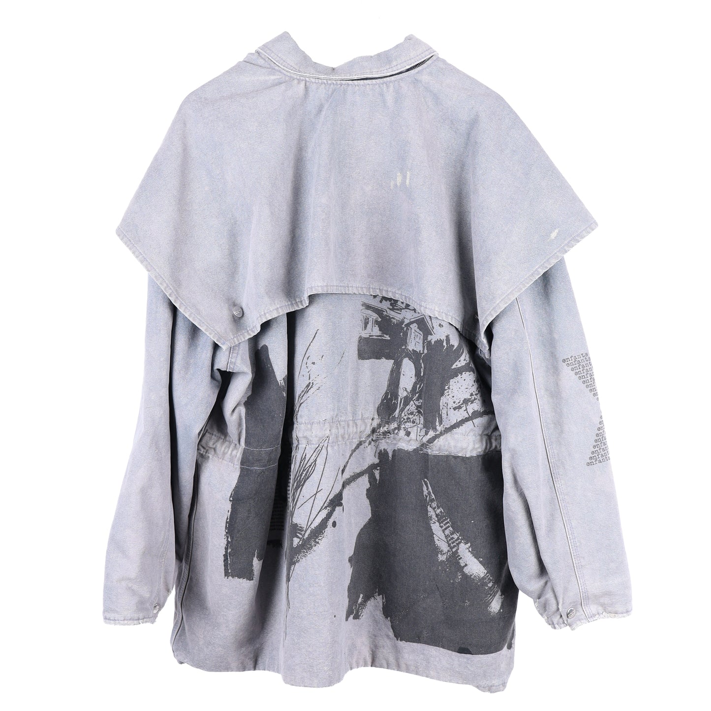 ERD GREY SCREENPRINTED PARKA