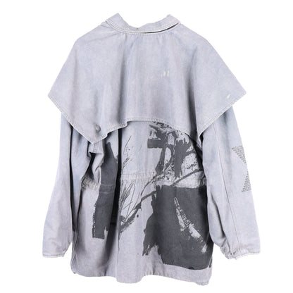 ERD GREY SCREENPRINTED PARKA
