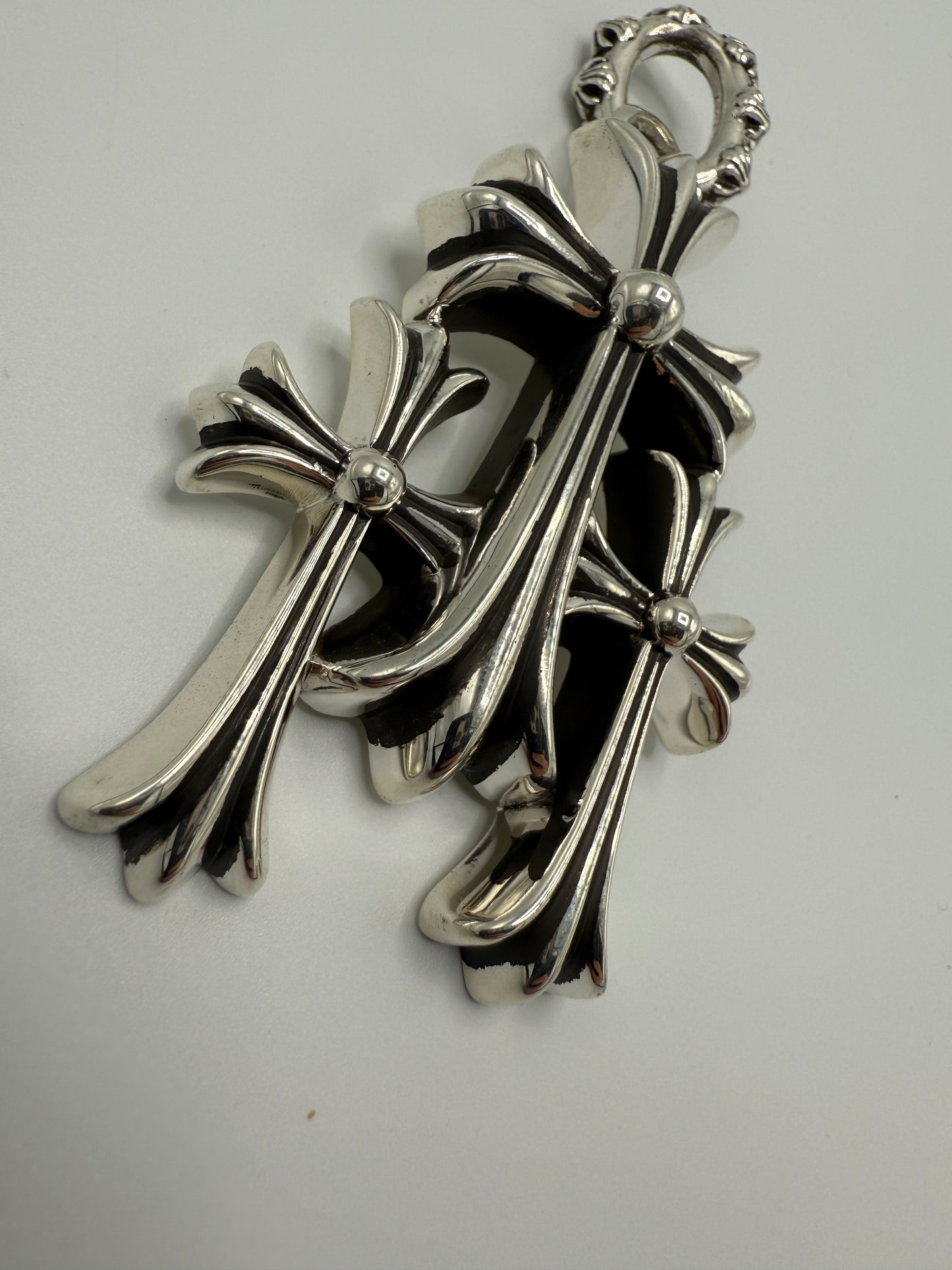 CHROME HEARTS LARGE TRIPLE CROSS PENDANT CHARM NEW