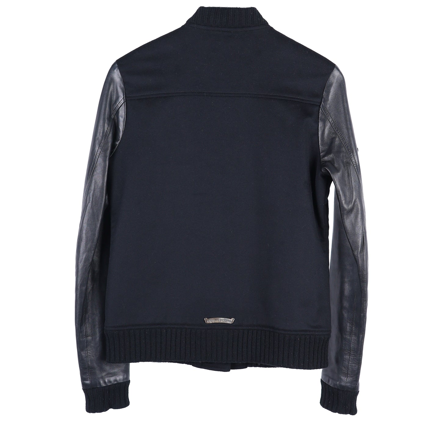 CHROME HEARTS STAR LEATHER VARSITY JACKET WOMEN'S