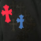 Chrome Hearts Black Patch Chino Pants Red/Blue Patches