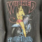 VINTAGE WICKED HELL ON WHEELS WOMAN MOTORCYCLE TEE