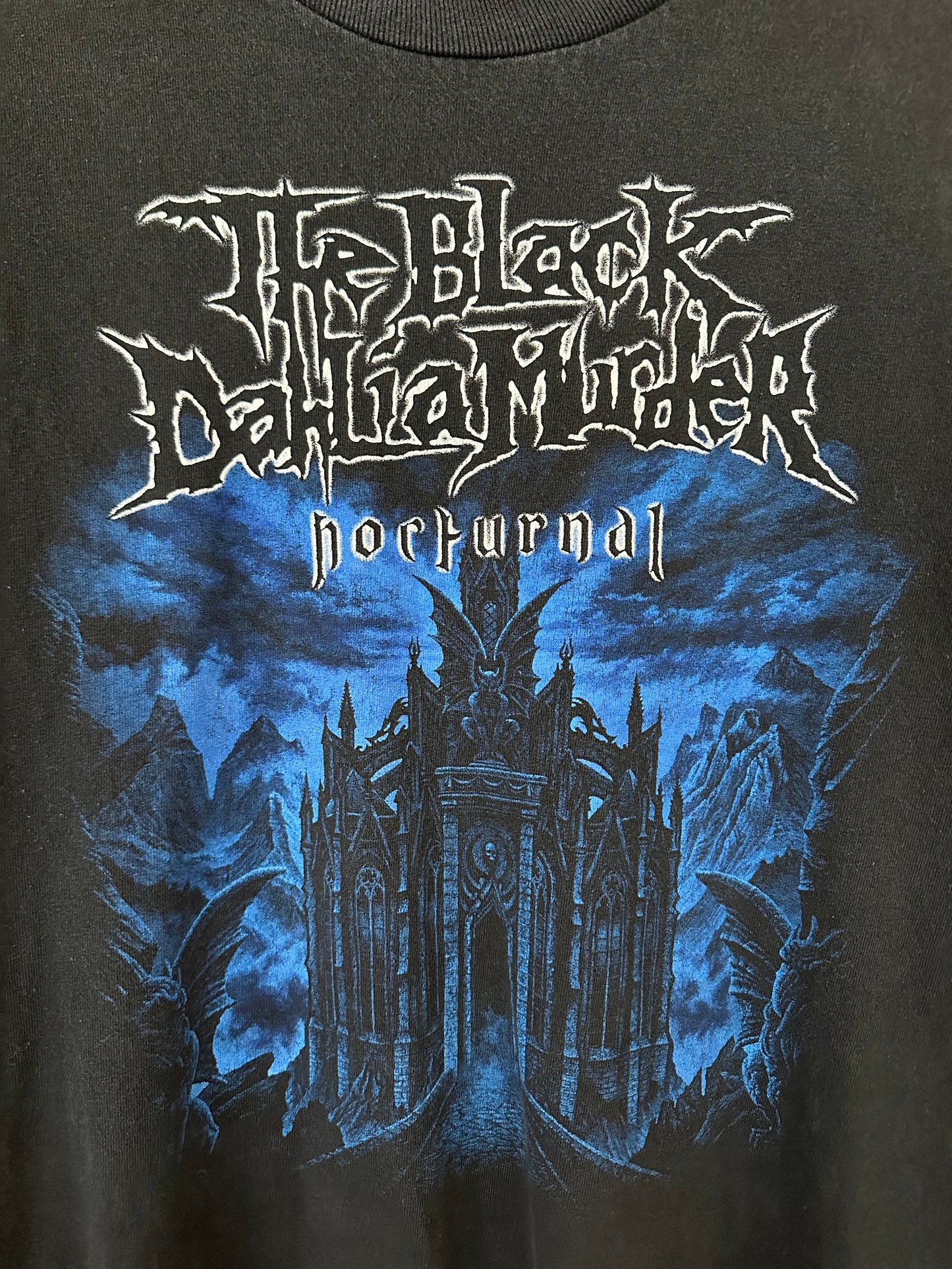 Vintage 2007 The Black Dahlia Murder Nocturnal Blue Print T-Shirt