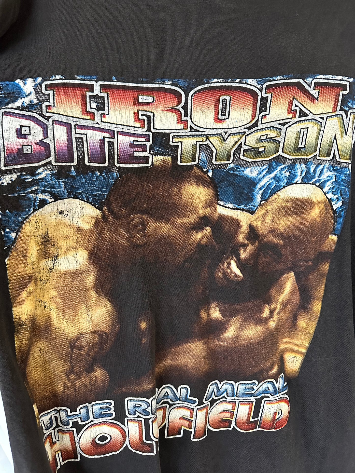 VINTAGE IRON BITE TYSON HOLYFIELD 'JUST BITE IT' RAP TEE NIKE PARODY