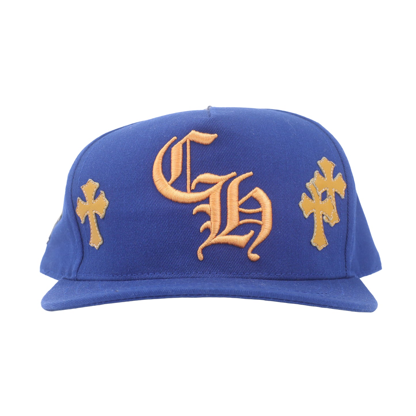 CHROME HEARTS BLUE/YELLOW CROSS PATCH HAT