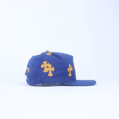 CHROME HEARTS BLUE/YELLOW CROSS PATCH HAT