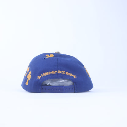 CHROME HEARTS BLUE/YELLOW CROSS PATCH HAT