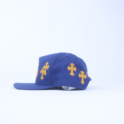 CHROME HEARTS BLUE/YELLOW CROSS PATCH HAT