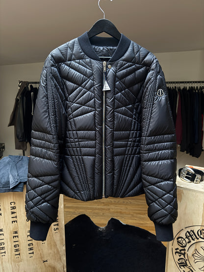Moncler + Rick Owens Black Megapenta Flight Bomber Jacket