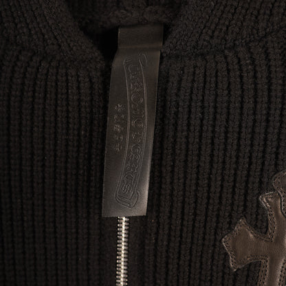 CHROME HEARTS CASHMERE ZIP UP CEMETERY PATCH HOODIE