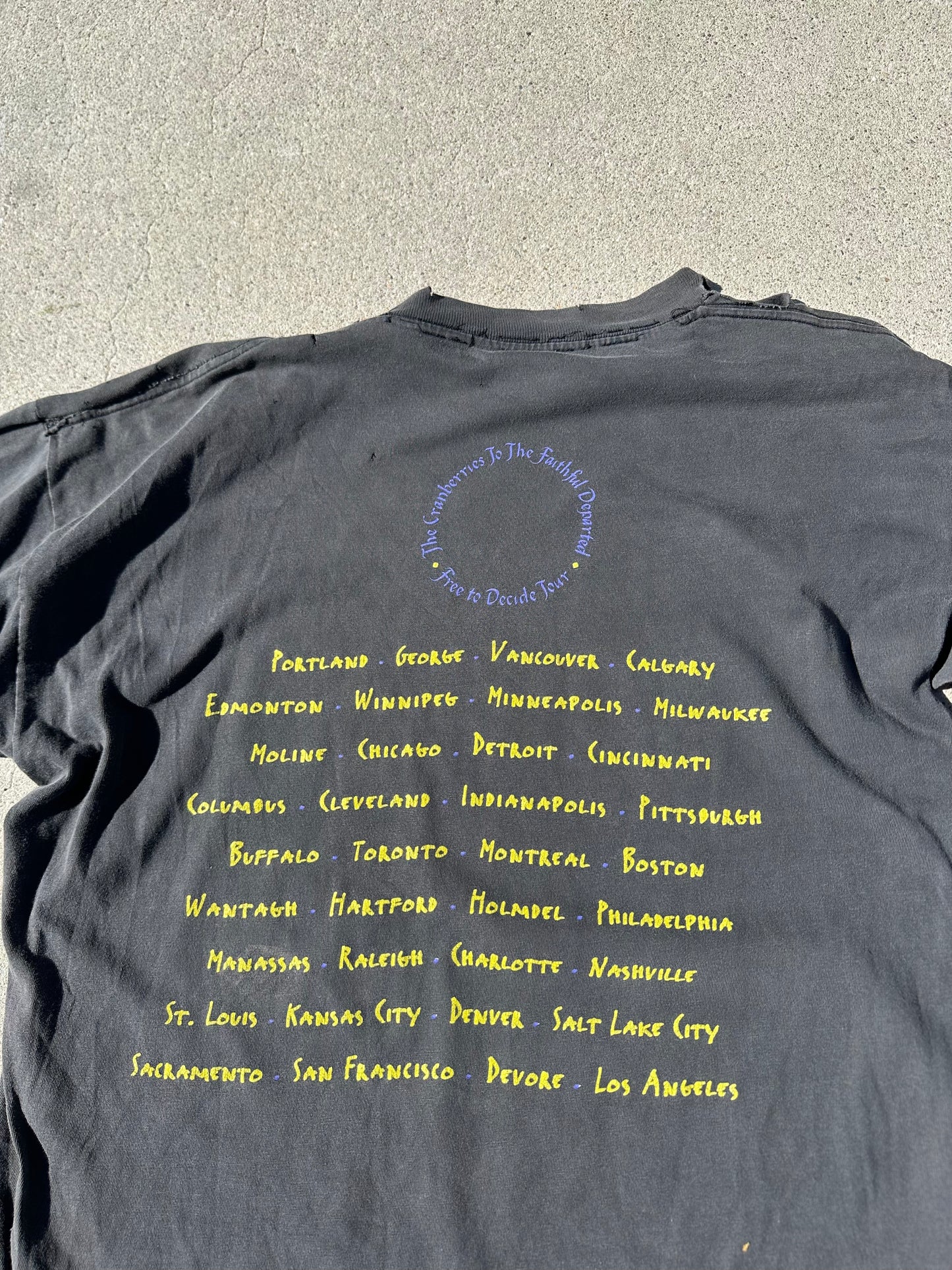 The Cranberries 'Free to Decide' Vintage Tour T