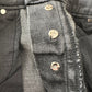 CHROME HEARTS BLACK FLEUR-KNEE PATCH IN HOUSE DENIM