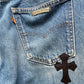 CHROME HEARTS LEVI'S 517 ORANGE TAB