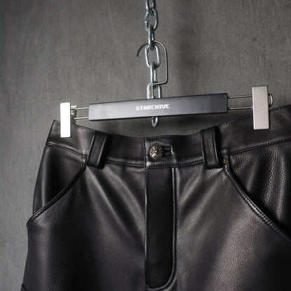 CH ARTICULATE CARGOS BLACK LEATHER