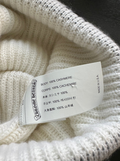 CHROME HEARTS BIG DADDY BEANIE NYC WHITE