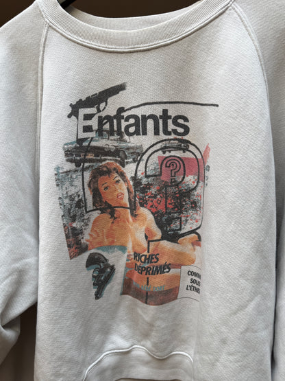 ERD Thrilling Cropped Printed Boxy Sweatshirt