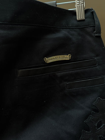 Chrome Hearts Army Camo Cross Patch Black Chino Pants