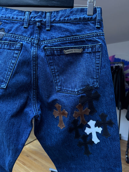 Chrome Hearts Turbo Diesel Fleur Knee Denim