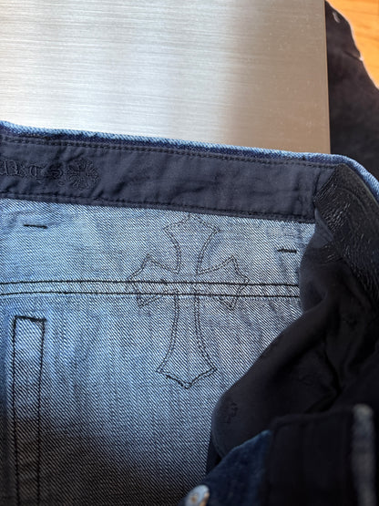 Chrome Hearts Turbo Diesel Fleur Knee Denim