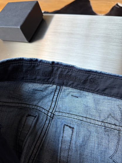 Chrome Hearts Turbo Diesel Fleur Knee Denim