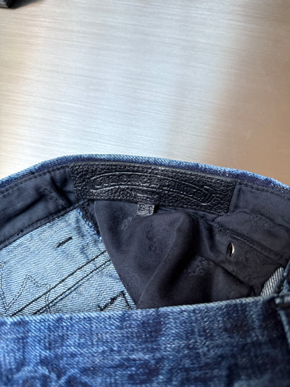 Chrome Hearts Turbo Diesel Fleur Knee Denim
