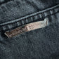 CHROME HEARTS BLACK FLEUR-KNEE PATCH IN HOUSE DENIM