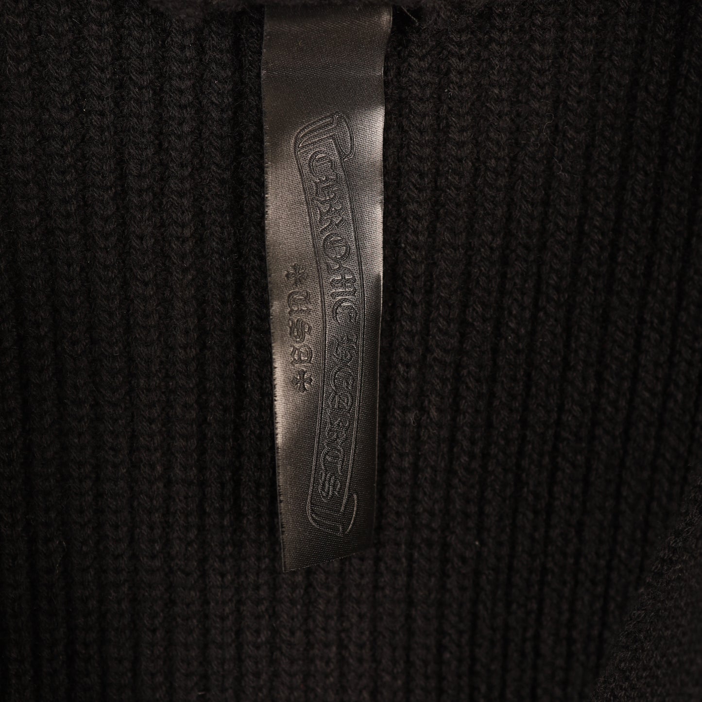 CHROME HEARTS CASHMERE ZIP UP CEMETERY PATCH HOODIE