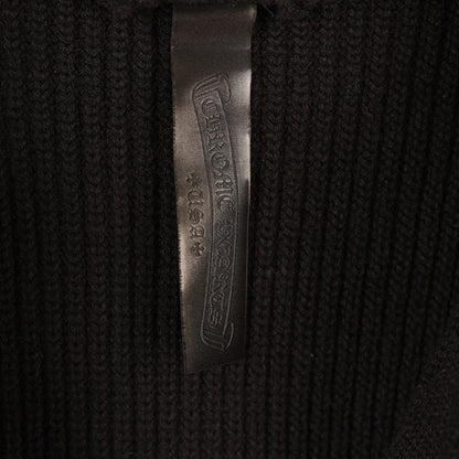 CHROME HEARTS CASHMERE ZIP UP CEMETERY PATCH HOODIE