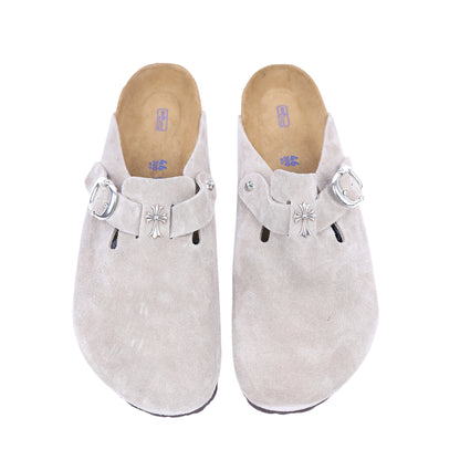 CHROME HEARTS BIRKENSTOCK DAGGER SUEDE BOSTON CLOGS