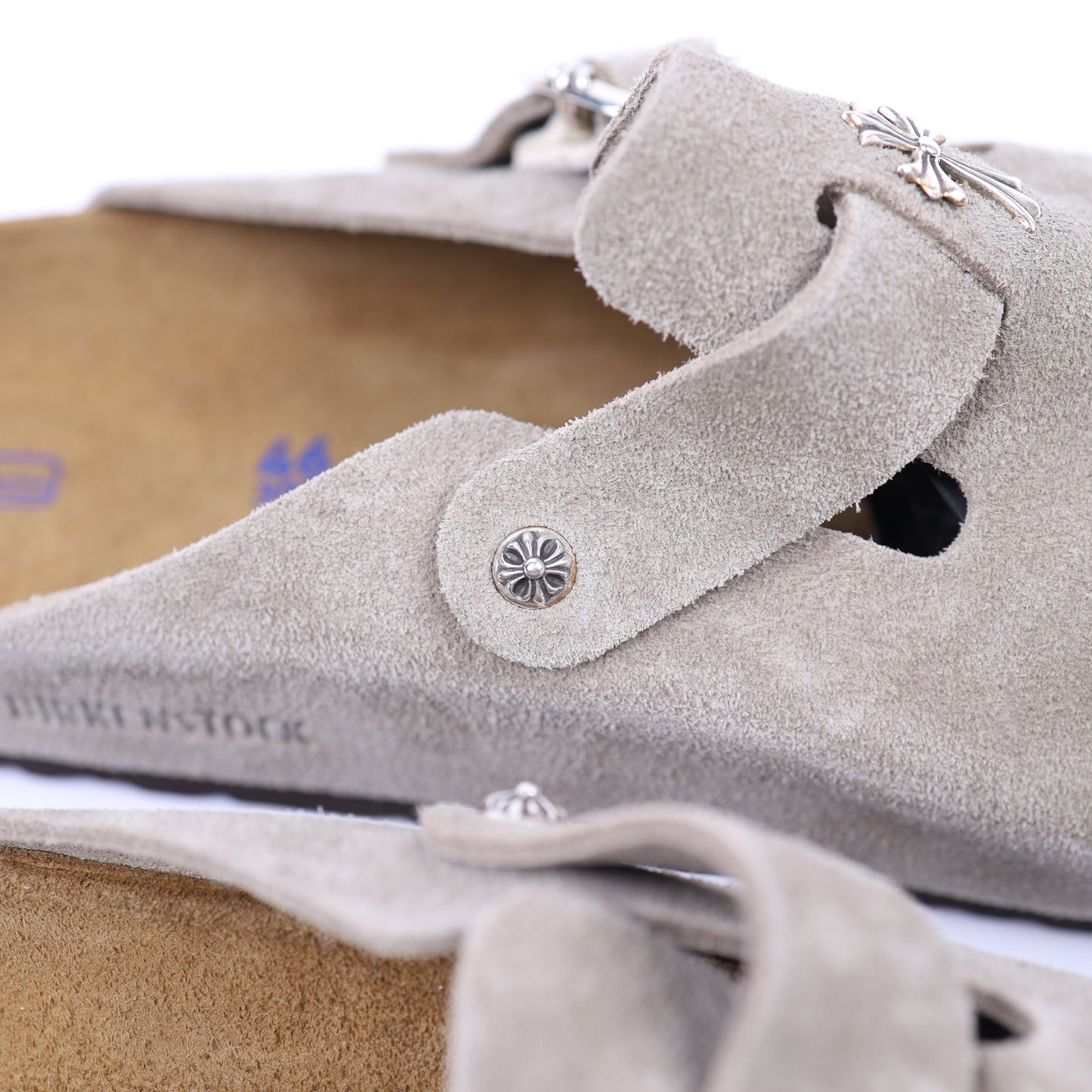 CHROME HEARTS BIRKENSTOCK DAGGER SUEDE BOSTON CLOGS