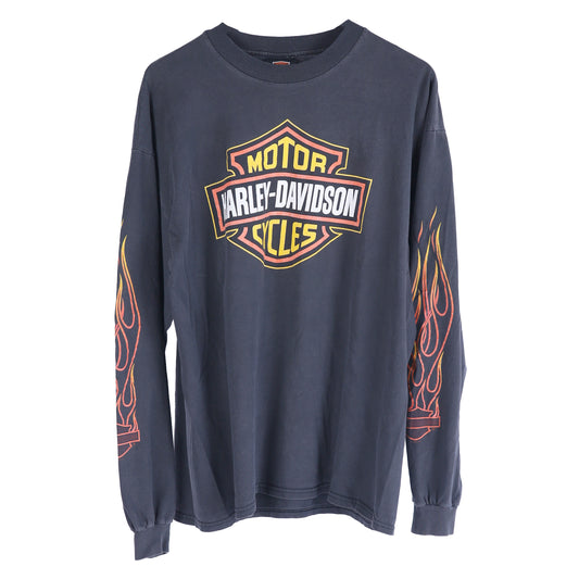 VINTAGE HARLEY DAVIDSON EMBLEM FLAME LONG SLEEVE T-SHIRT