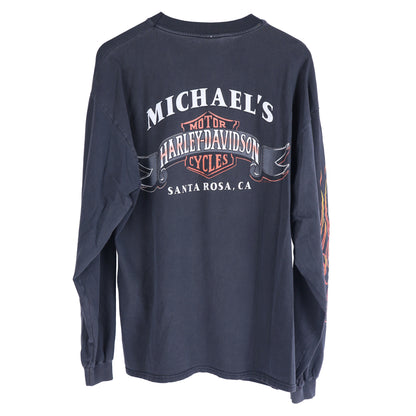 VINTAGE HARLEY DAVIDSON EMBLEM FLAME LONG SLEEVE T-SHIRT