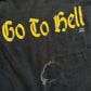 Vintage 'Go to Hell' Yellow/Black Faded T Shirt