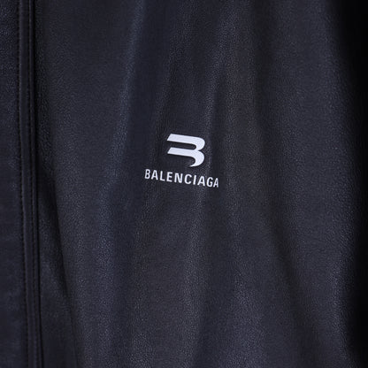 BALENCIAGA BROWN TAXI LEATHER BOMBER