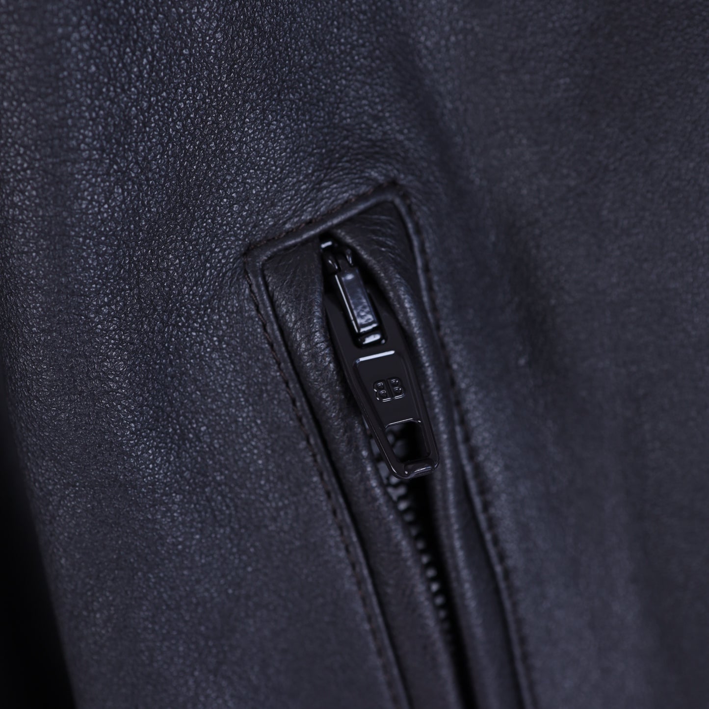 BALENCIAGA BROWN TAXI LEATHER BOMBER