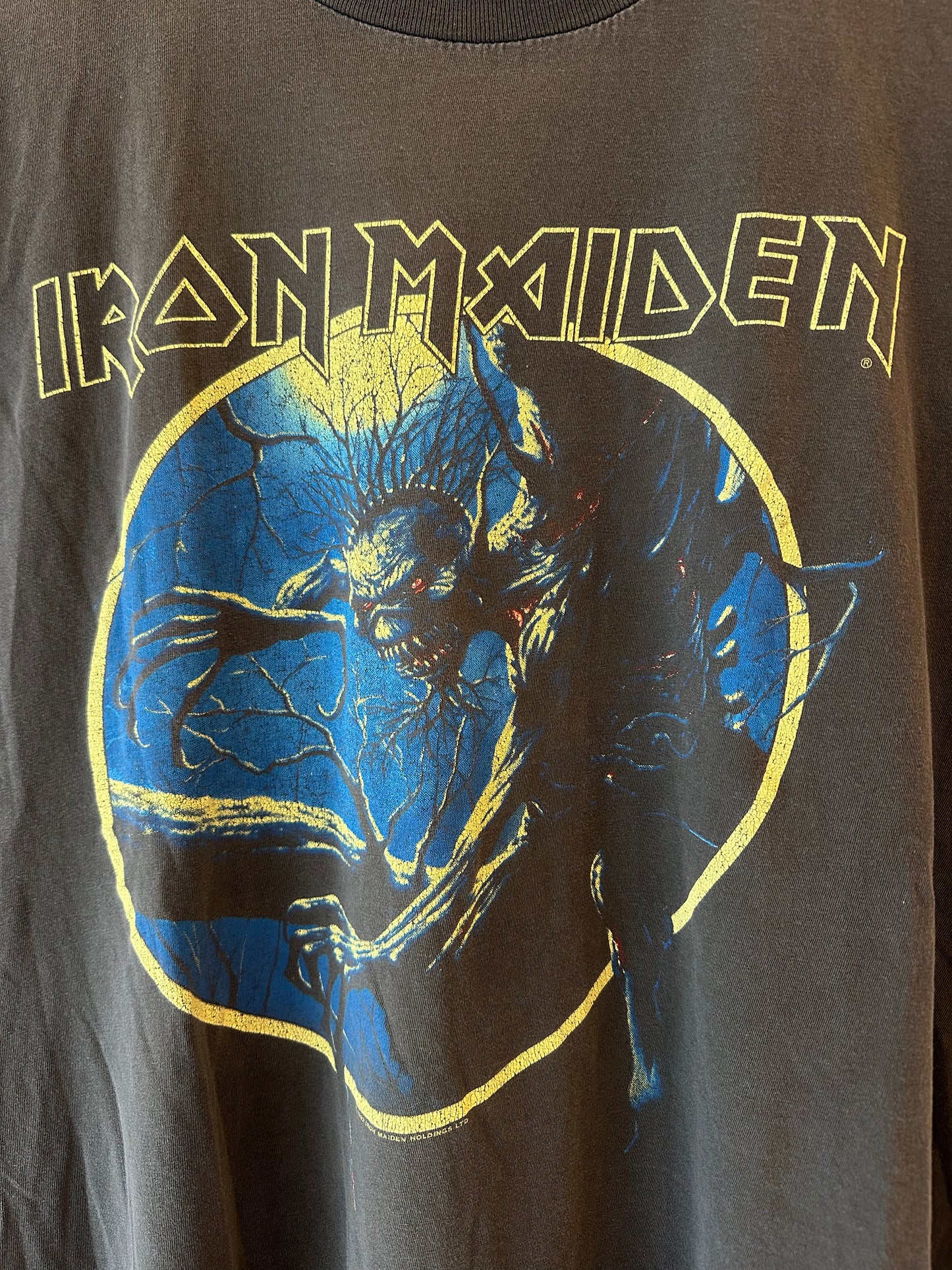 Vintage Iron Maiden 1992 Fear of the Dark Faded Grey Cut Off Tee