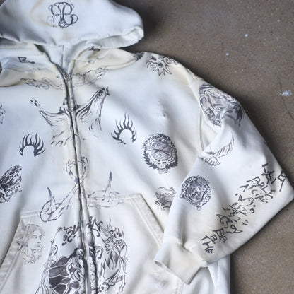 Balenciaga SS24 Tattoo Cream Hoodie